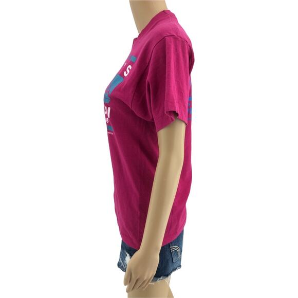 American VINTAGE Screen Stars Best MEDIUM SINGLE STITCH Pink 1985 Tee Shirt - Picture 3 of 9